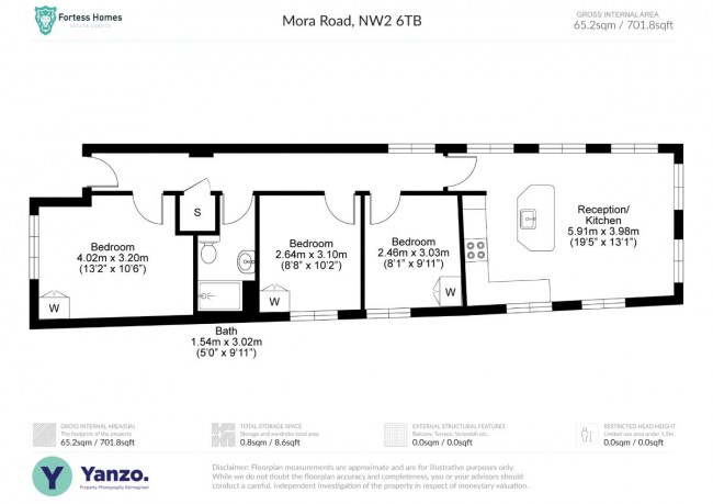 Floorplan for Mora Road, London