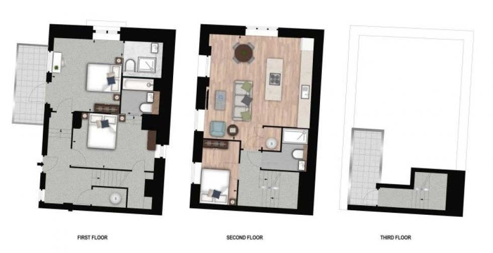 Floorplan for Port Penthouse, Palace Wharf, Rainville Road, London