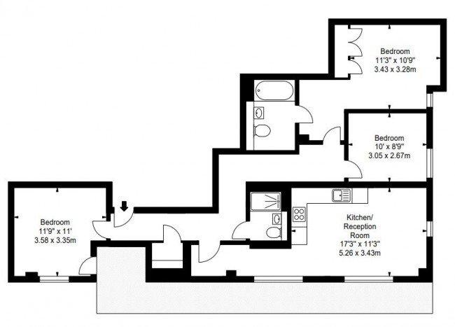 Floorplan for Merchant Square East, London