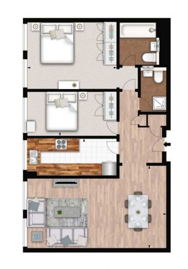 Floorplan for Luke House,  Abbey Orchard Street, London