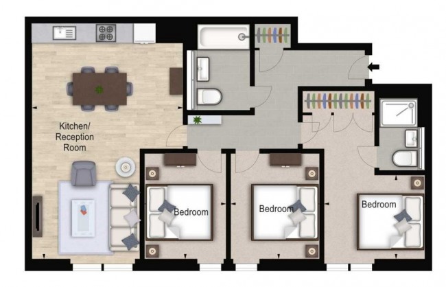 Floorplan for Merchant Square East, London