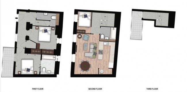 Floorplan for Starboard Penthouse Palace Wharf, Rainville Road, London