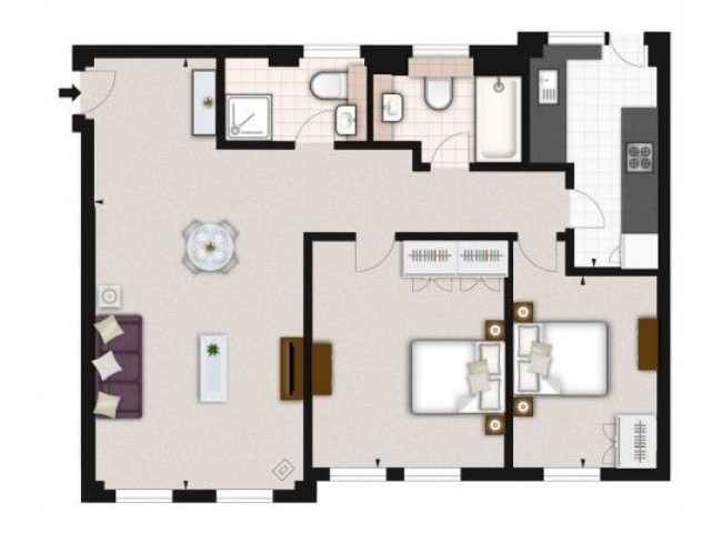 Floorplan for Flat , Pelham Court, Fulham Road, London