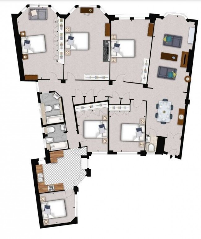 Floorplan for Strathmore Court,  Park Road, London