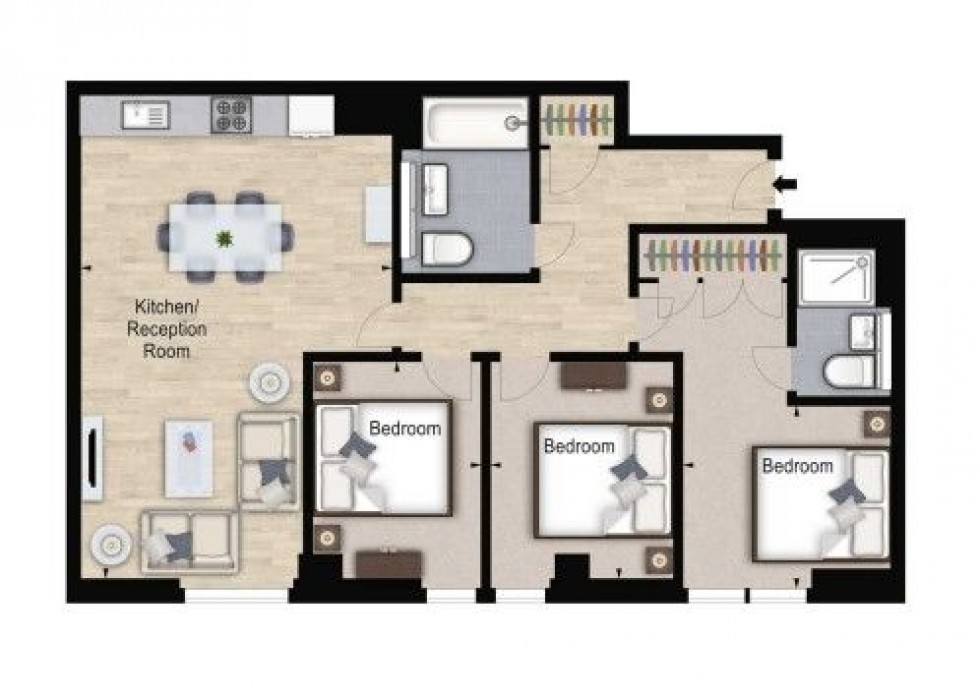 Floorplan for Merchant Square East, London