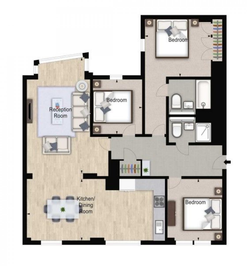 Floorplan for Merchant Square East, London