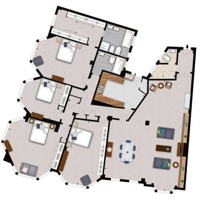 Floorplan for Strathmore Court,  Park Road, London