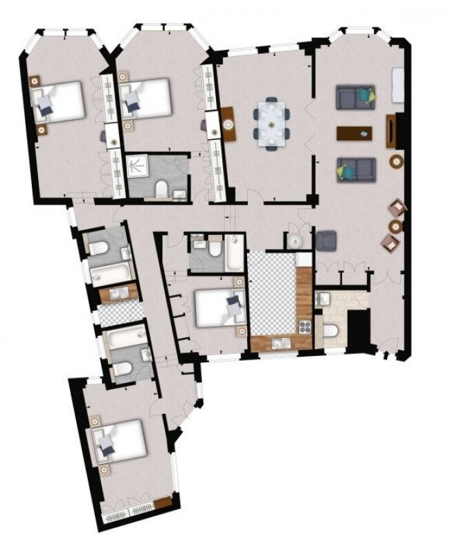 Floorplan for Strathmore Court,  Park Road, London