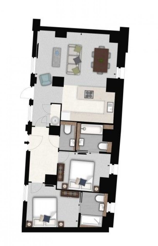 Floorplan for Palace Wharf, Rainville Road, London