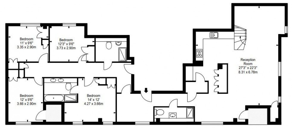 Floorplan for Merchant Square East, London