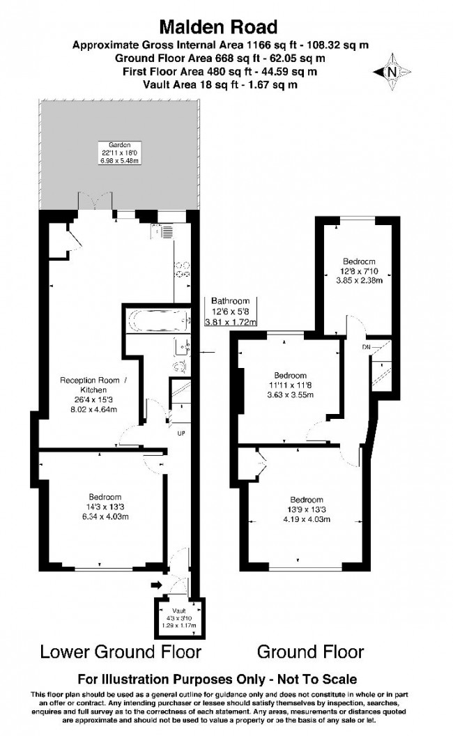 Floorplan for Malden Road, London