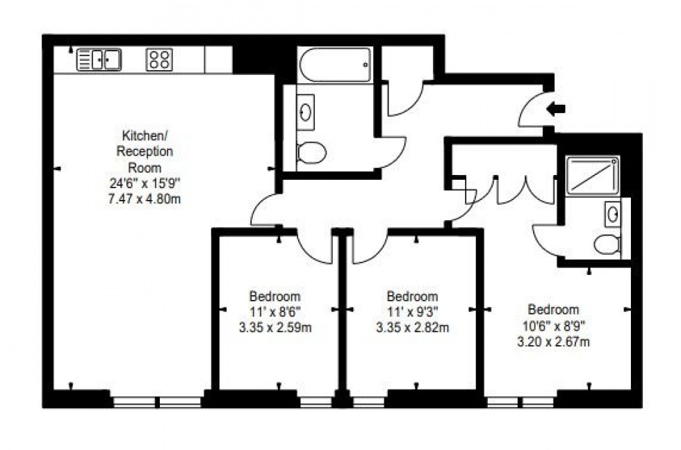 Floorplan for Merchant Square East, London