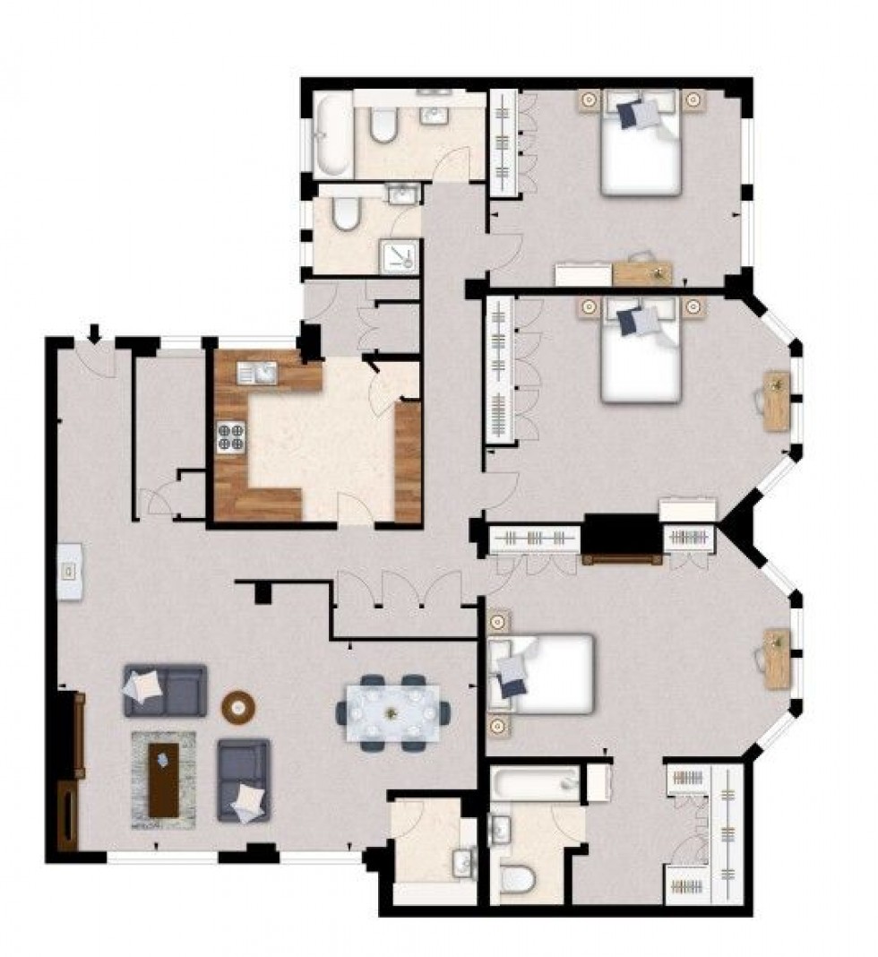 Floorplan for Strathmore Court,  Park Road, London